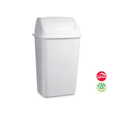 Contentor 15L em plástico branco com tampa basculante - Marca 359 | Loja BluePixel
