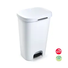 Contentor 50L em Plástico Branco com Pedal - Marca 359 | Loja BluePixel