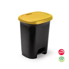 Contentor 27L em Plástico com Pedal e Tampa Amarela | Loja BluePixel