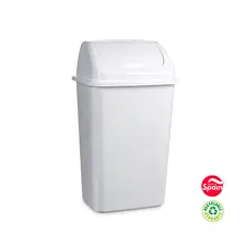 Contentor de 30L em plástico branco com tampa basculante | Marca 359 | Loja online bluepixel.pt