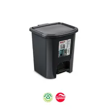 Contentor WC 7,5L com Pedal Cube Preto - Marca 359 | Loja BluePixel