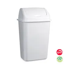 Contentor de 50L em plástico branco com tampa basculante | Marca 359 | Loja bluepixel.pt