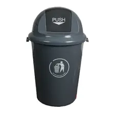 Contentor de 80L em plástico cinzento com tampa basculante | Marca 164 | BluePixel.pt