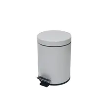 Contentor 03L Metal Aço Revestido com Pedal Branco - Marca 343 | Loja BluePixel