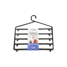Cabide p/Saias e Calças Plastico Preto 2un (5 compartimentos) | Marca 343 | Loja BluePixel