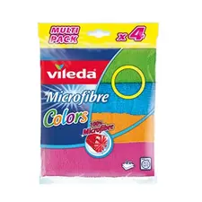 Pano de Microfibra Vileda 30x30cm Cores Sortidas - Pack 4un | Loja BluePixel