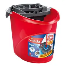 Balde com Espremedor Vileda Super Fácil Vermelho | Utensílios de Limpeza de Qualidade