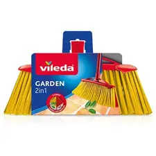 Vassoura/Escova Pavimentos Exteriores Vileda 2 em 1 com Cabo | Limpeza Exterior Eficiente