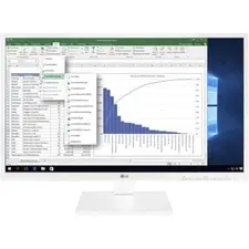 Monitor Profissional LG 24BK55YP-W 23.8'' Full HD, Ajustável em Altura, Branco - Loja BluePixel