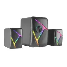 Altifalantes Gaming 2.1 MARS GAMING MS-H21 RGB 35W - Potência e Estilo em Preto