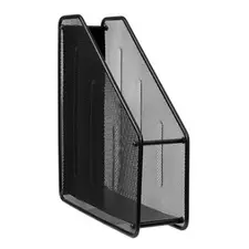 Porta Revistas em Rede Metálica Preta 31x29x8cm | Organização e Estilo