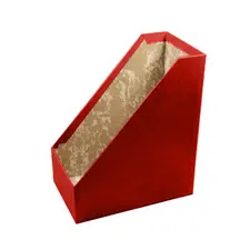 Porta Revistas 30x25x16cm em cartão Bordeaux | Organização e Decoração na bluepixel.pt