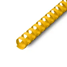 Argolas PVC Encadernar 14mm Amarelo - 110 Folhas - 100 Unidades | Marca 320