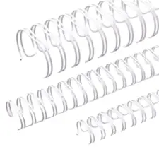 Argolas Espiral Metálicas Passo 3:1 8mm Branco - Pack de 100 unidades | bluepixel.pt