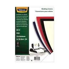 Capa de Encadernação A4 Delta Couro Marfim 250g - Pack de 100 unidades | Loja BluePixel