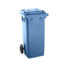 Contentor 120L Plástico Azul com 2 Rodas e Tampa - Marca 300 | BluePixel.pt