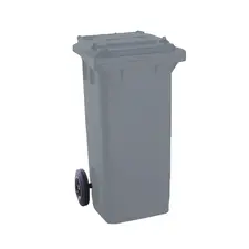 Contentor de 120L em Plástico com 2 Rodas Cinza e Tampa - Marca 300 | Loja BluePixel