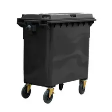 Contentor de 800L em Plástico com 4 Rodas Cinza e Tampa - Marca 482 | Loja BluePixel