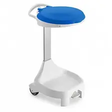 Contentor 120L Smile W-70 da marca 463 com pedal e rodas - Branco/Azul | Loja BluePixel