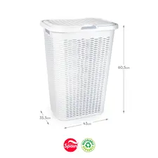 Cesto de Roupa 51L Branco Marca 359 | Organização e Praticidade
