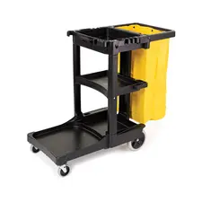 Carro de Limpeza com Saco 401 116,8x55,2x97,5cm Preto | Loja BluePixel