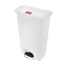 Contentor 68L Resina Slim Jim Step-on com Pedal Branco - Marca 401 | Loja BluePixel