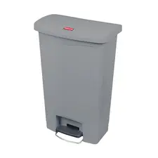 Contentor 50L Resina Slim Jim Step-On Cinza | Gestão de Resíduos Eficiente