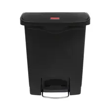 Contentor 30L Resina Slim Jim Step-On com Pedal Frontal Preto | Loja BluePixel