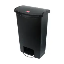 Contentor 50L Resina Slim Jim Step-On com Pedal Preto | Loja BluePixel