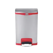 Contentor 50L Metal com Pedal Cinza/Vermelho - Marca 401 | Loja BluePixel