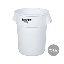 Contentor 76L Plástico Brute Redondo sem Tampa Branco | Marca 401 na bluepixel.pt