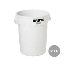Contentor 121L Plástico Redondo Branco Sem Tampa - Marca 401 | Loja BluePixel
