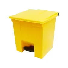 Contentor de 30L em plástico amarelo com pedal - Marca 401 | Loja BluePixel
