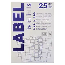 Etiquetas A4 045,7x021,2mm marca 320 - 1200 unidades em 25 folhas | bluepixel.pt