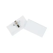 Porta Nomes Horizontal 90x56mm com Mola e Alfinete - Marca 320 | Loja BluePixel