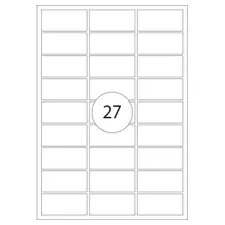 Etiquetas transparentes mate 63,5x29,6mm 25 folhas 675 unidades | BluePixel