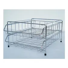 Tabuleiro Secretária 2 Gavetas Arame Cromado - Marca 320 | Loja BluePixel