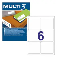 Etiquetas A4 Multi3 99,1x093,1mm 600unidades Marca 312 Modelo 099 | BluePixel.pt