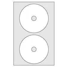 Etiquetas 117mm Multi3 para CD/DVD - 100 folhas, 200 unidades | Marca 312