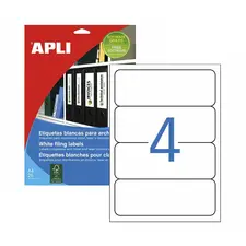 Etiquetas Adesivas 61x190mm Lombada L60 A4 - Pack de 25 folhas com 100 etiquetas | BluePixel.pt