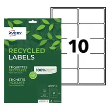 Etiquetas Recicladas Avery 99,1x57mm - 15 Folhas, 150 Unidades | Loja BluePixel