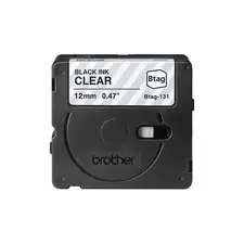 Fita Btag131 12mm x 4mts Transparente/Preto - Marca 32 | Loja online bluepixel.pt