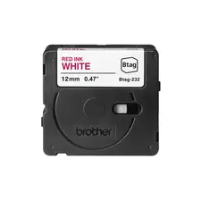 Fita Btag232 12mmx4mts Branco/Vermelho - Etiquetas de Alta Qualidade | bluepixel.pt