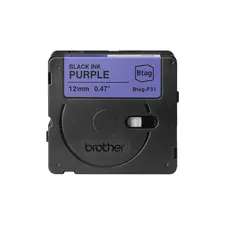 Fita Btagf31 12mm x 4m Roxo/Preto - Etiquetas e Organização | bluepixel.pt