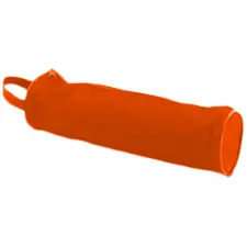 Estojo Redondo Laranja 320 - Organizador compacto para materiais escolares e de escritório