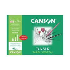 Papel Vegetal A3 95g Canson Basik Minipack 12 folhas | Loja online bluepixel.pt