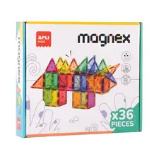 Jogo de Blocos Magnéticos Magnex Apli - 36 Peças para Desenvolvimento Infantil | bluepixel.pt