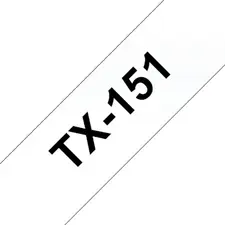 Fita Laminada 24mm x 15m Transparente/Preto - Marca 32 | Loja BluePixel