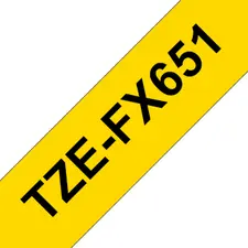 Fita Laminada Flexível 24mm x 8m Amarelo/Preto - Marca 32 | Loja BluePixel