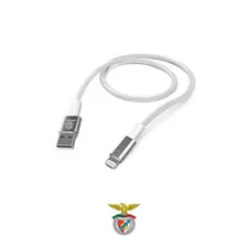 Cabo USB-A 2.0 para Lightning Nylon Benfica 2m Branco - Marca 237 na bluepixel.pt